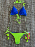 Verde neón con azul