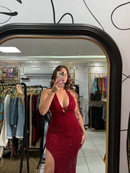 Burgandie long dress