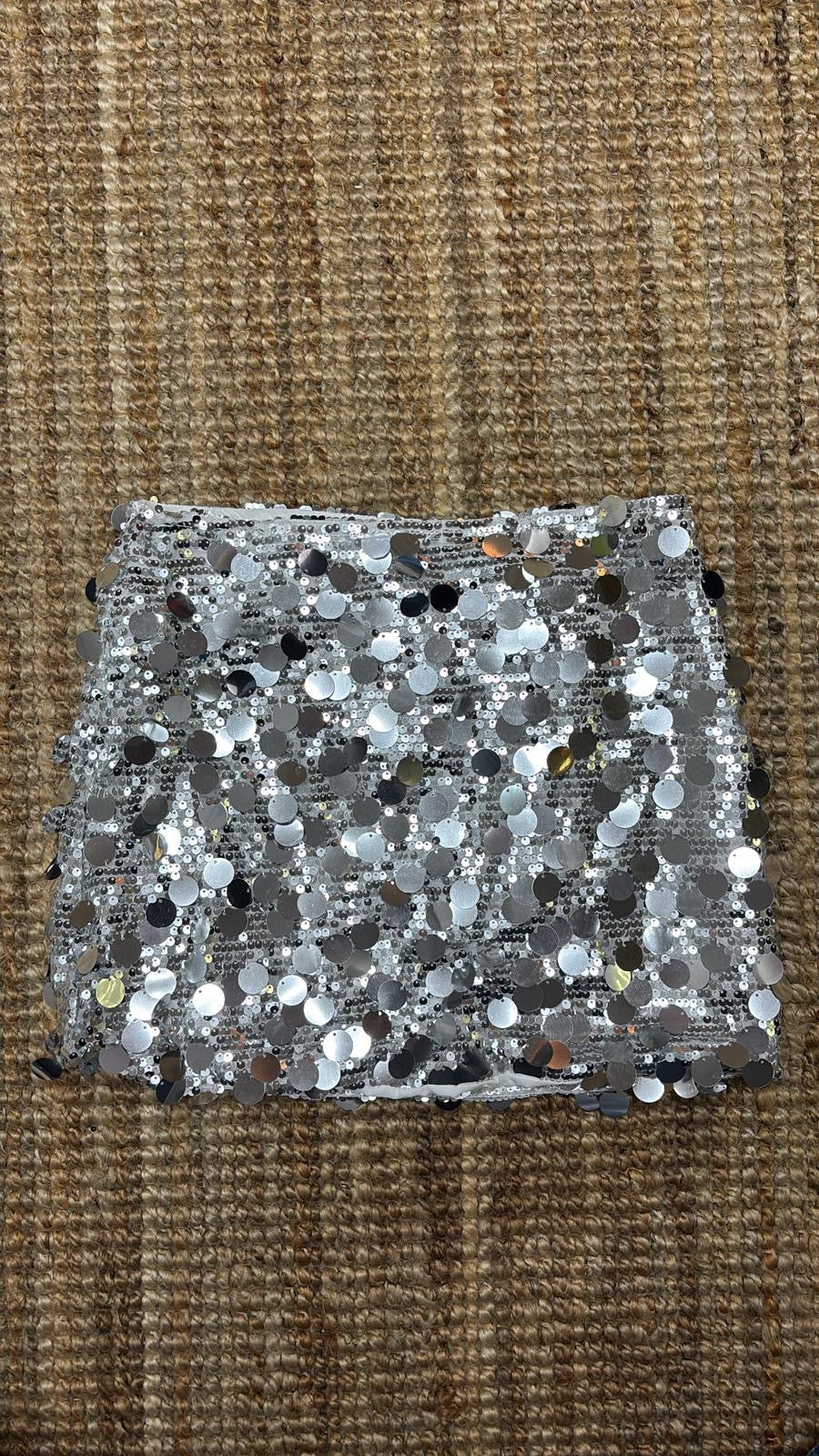 Sequin skirt Silver