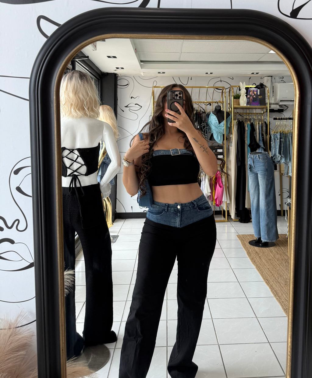 Denim mamacita set