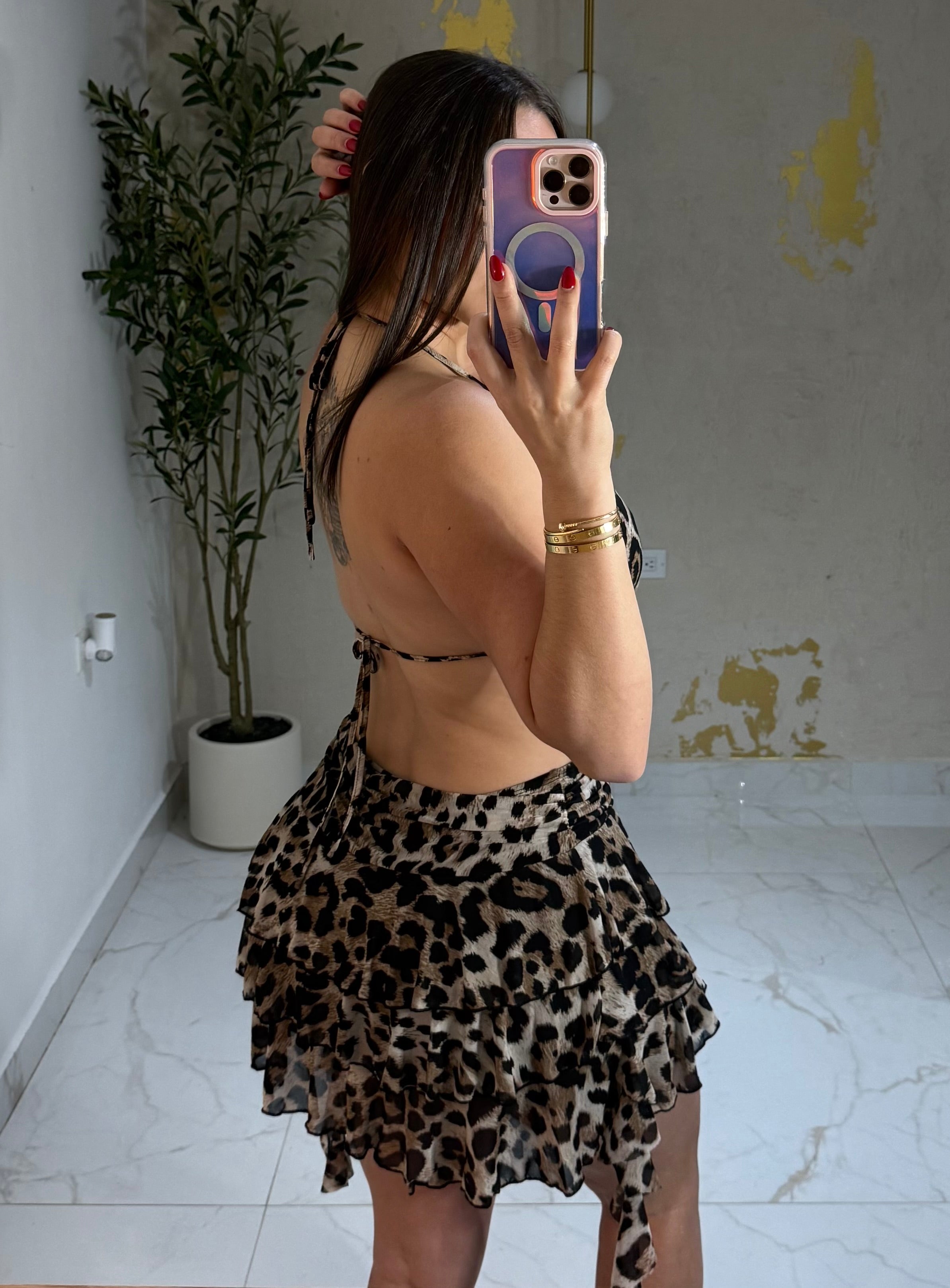 Leopard mini dress