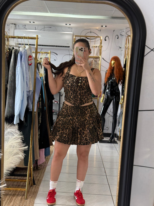 Animal print Skirt set
