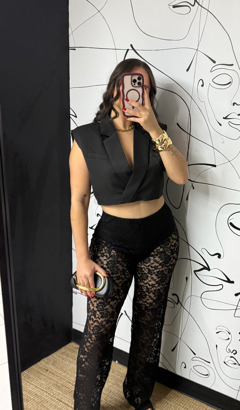 Blazer crop top