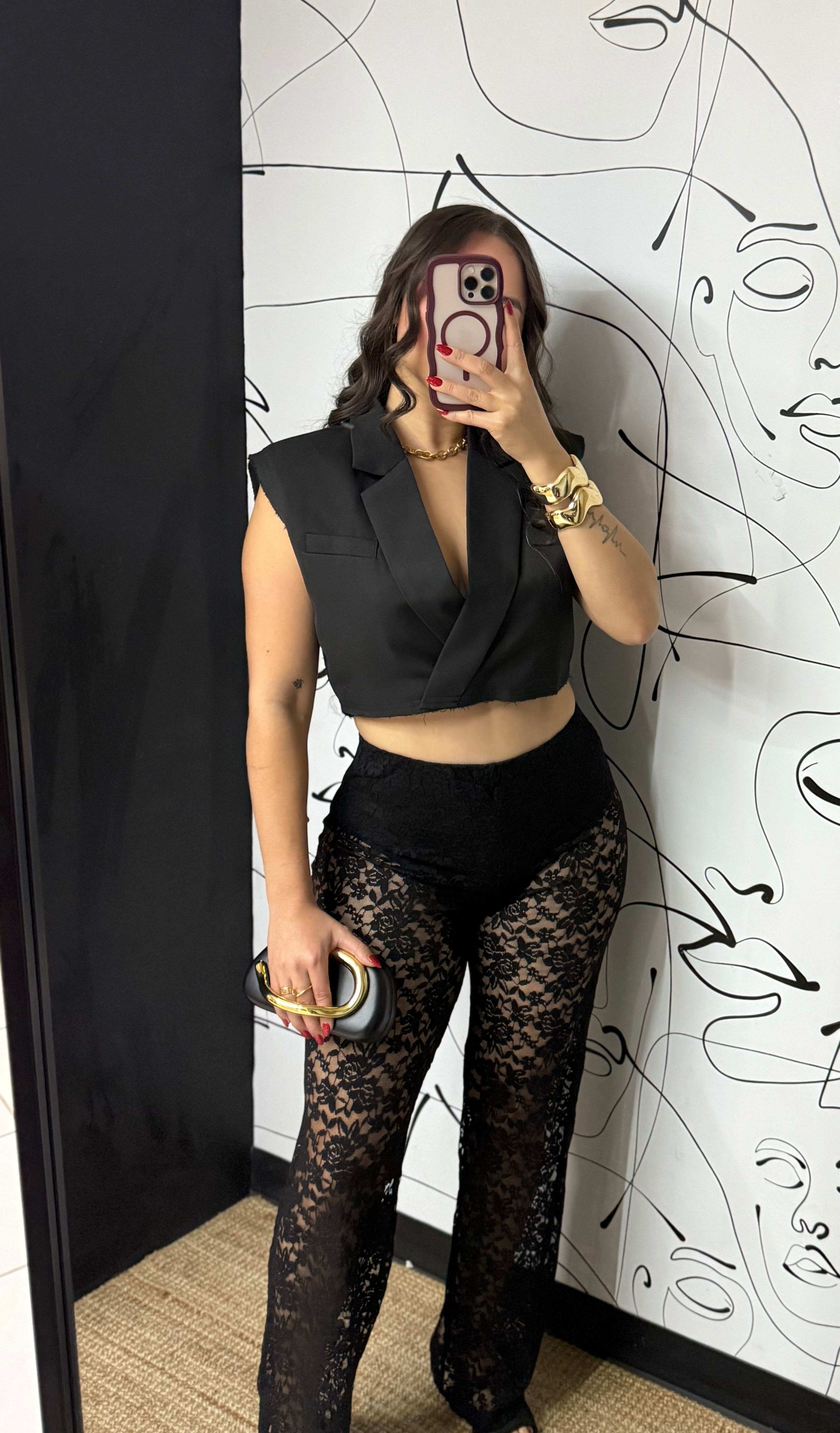 Blazer crop top