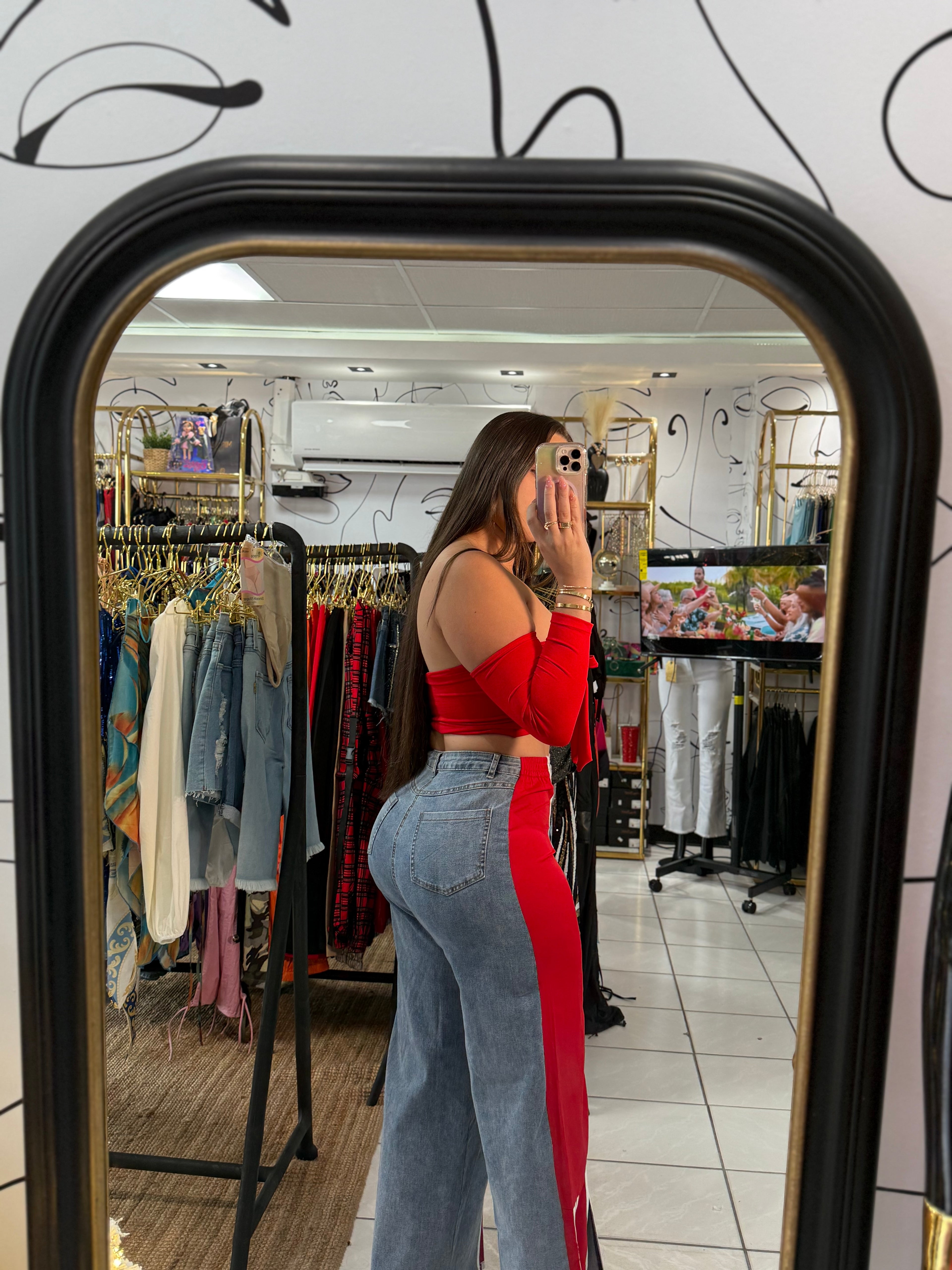 Cargo líneas rojo