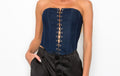 Denim corset