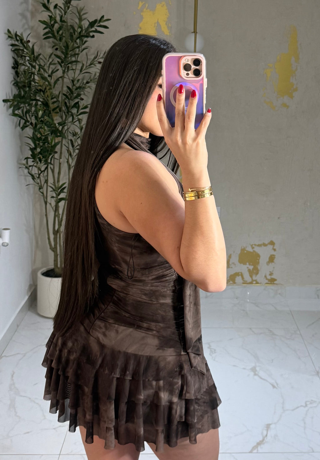 Mable brown dress