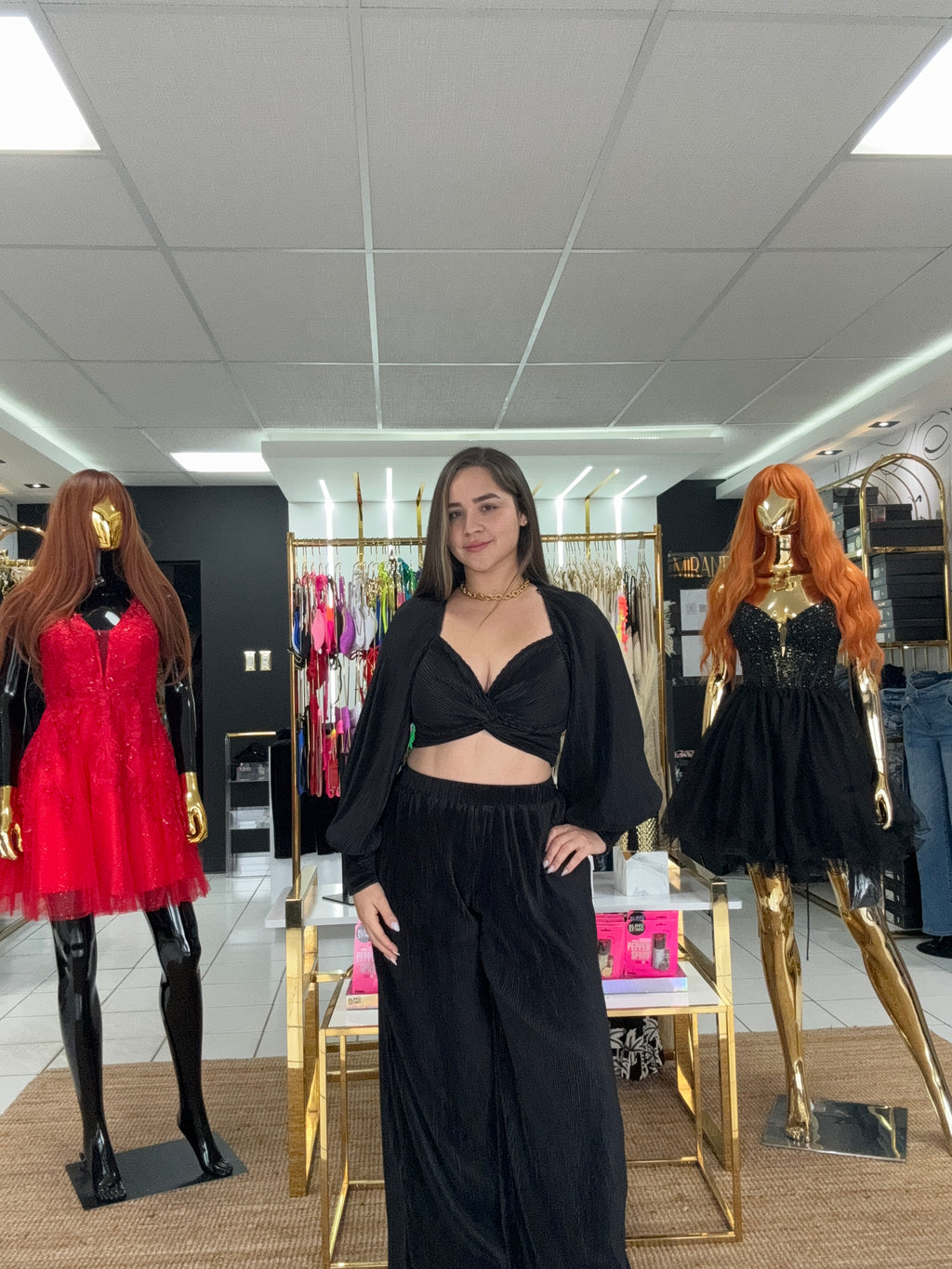 Twisted top and pants set