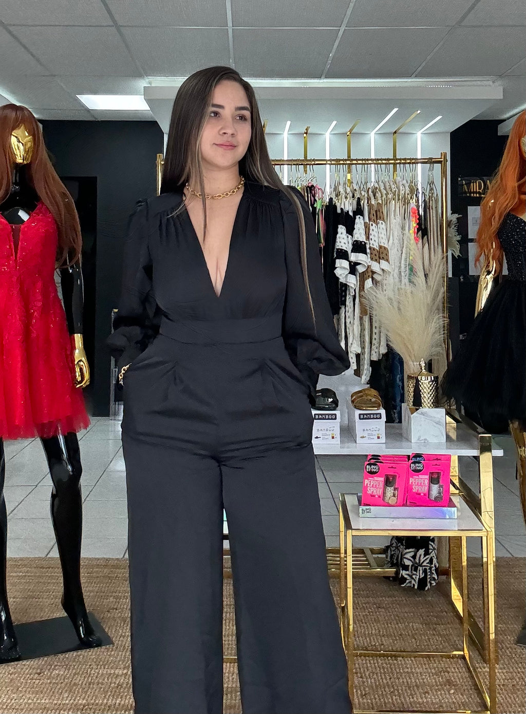 Miri satin jumpsuit