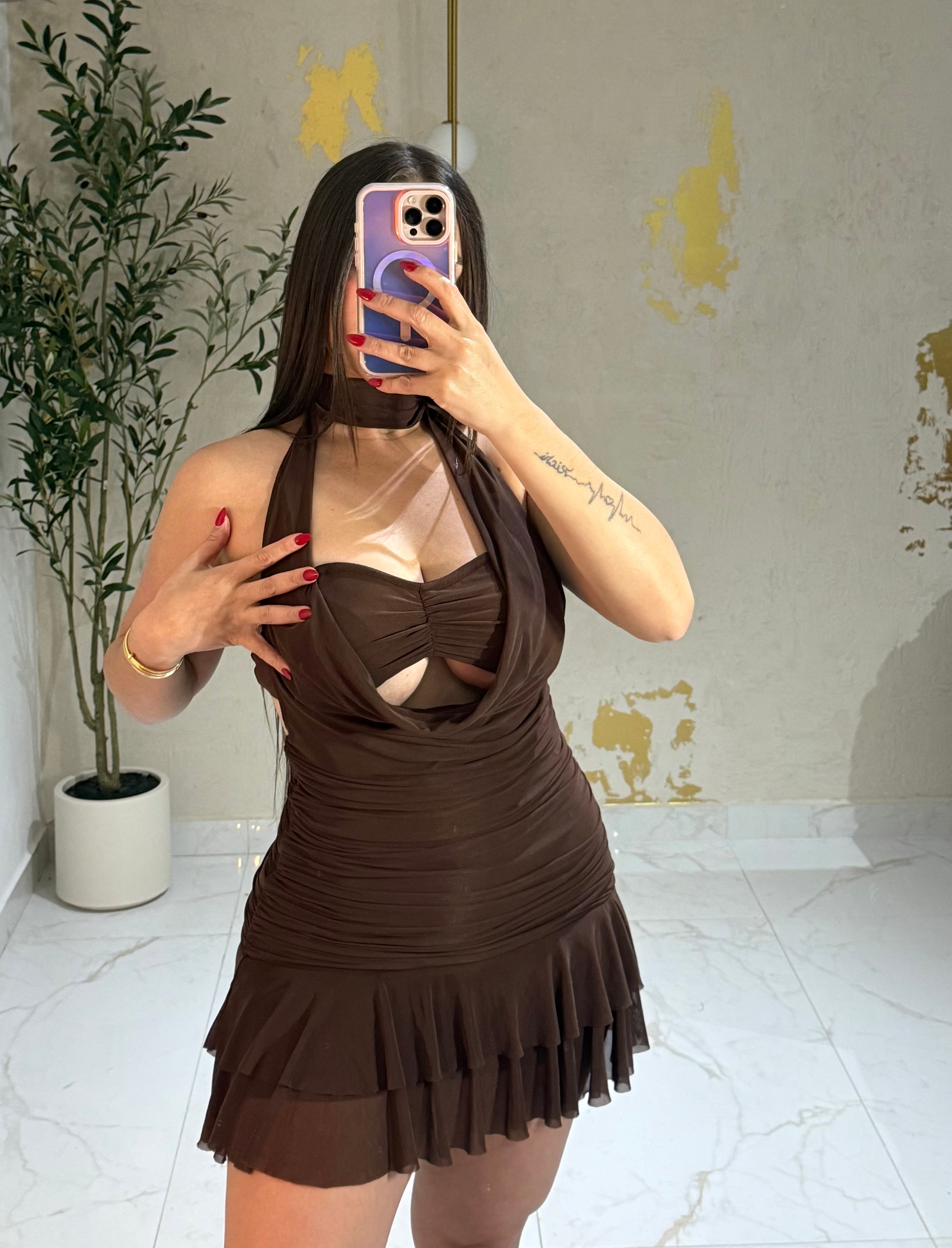 Katalina brown dress