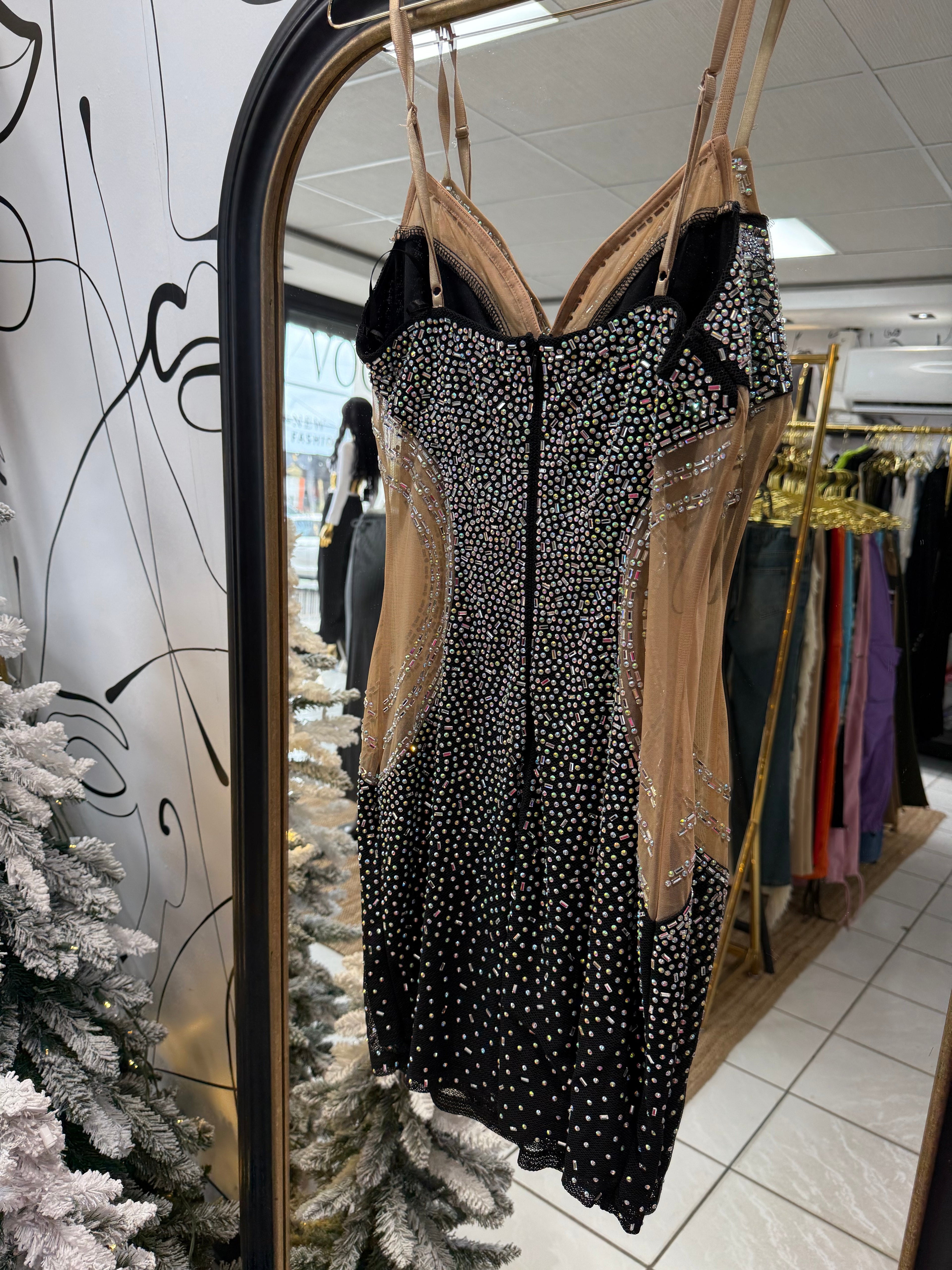 Rhinestone Black dress