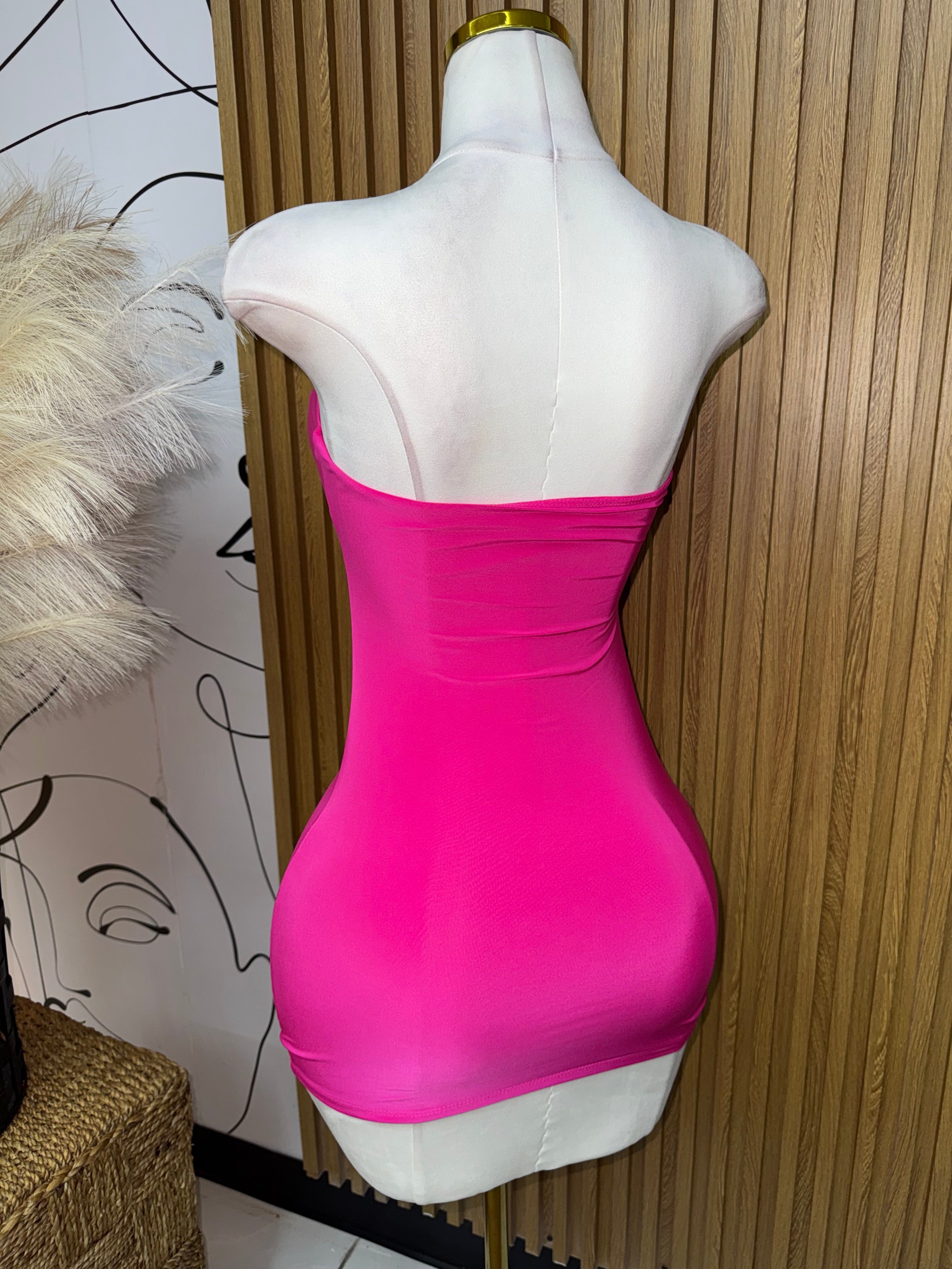 Pink mini dress