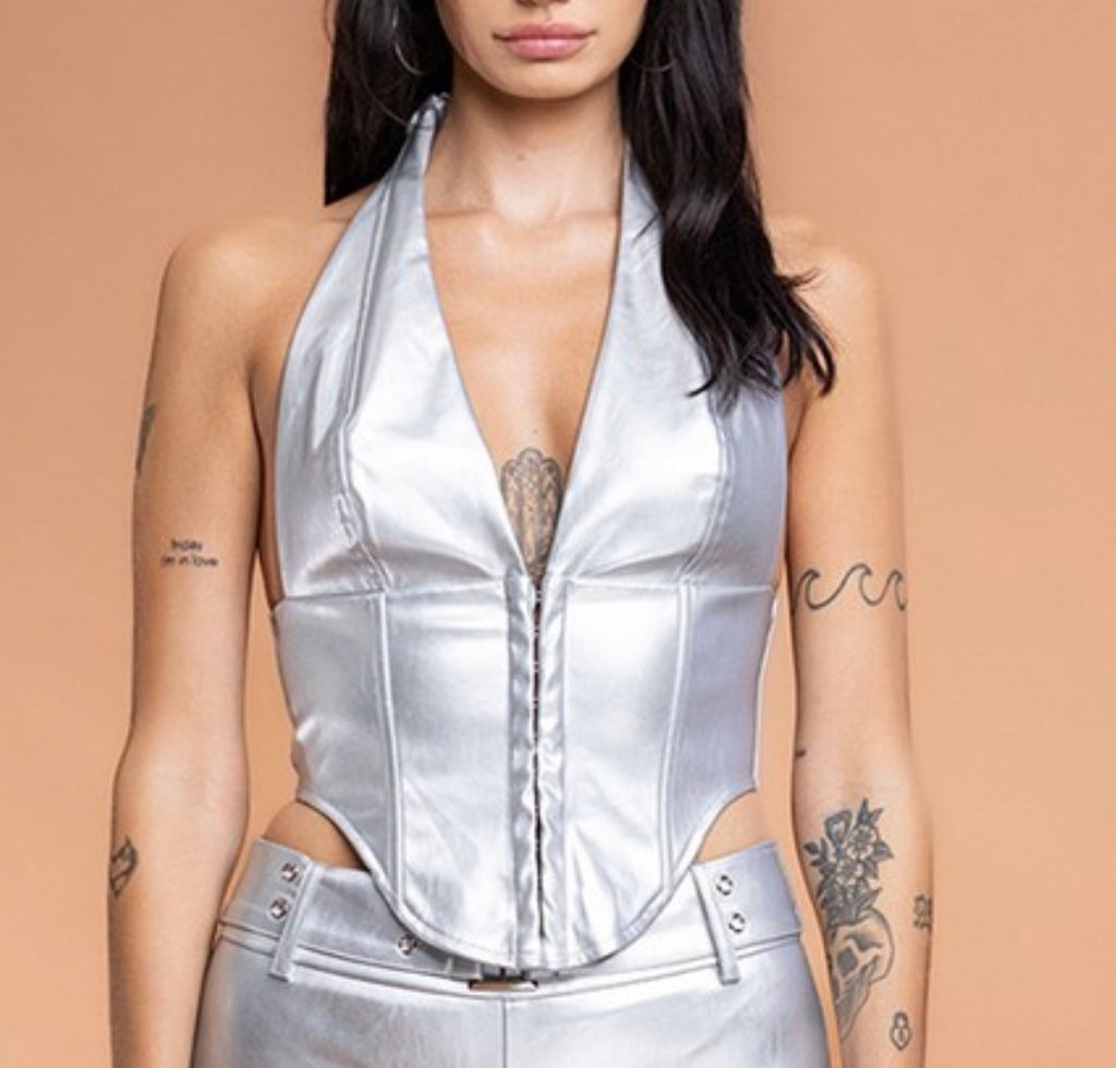 Silver corset
