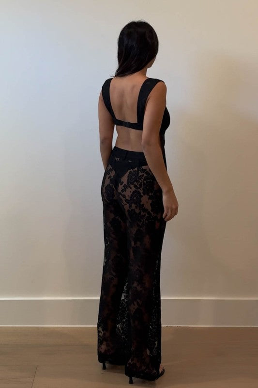 Lace black set (No incluye panty)