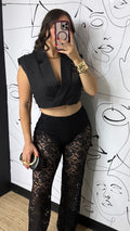 Blazer crop top