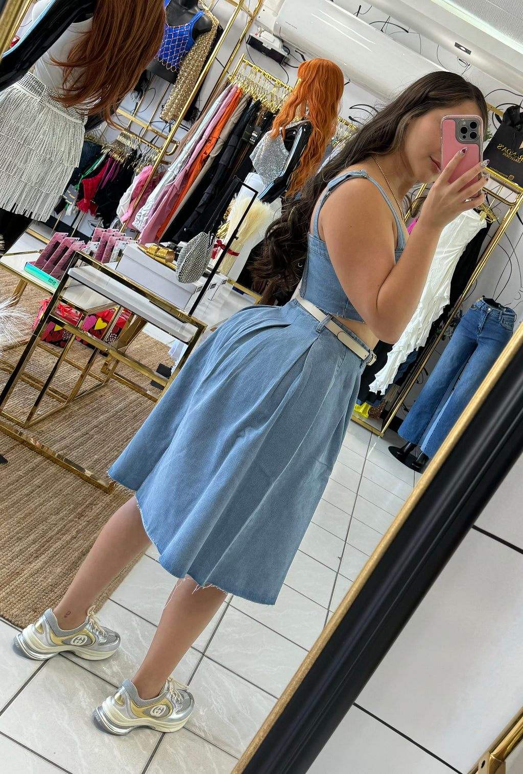 Denim Skirt set