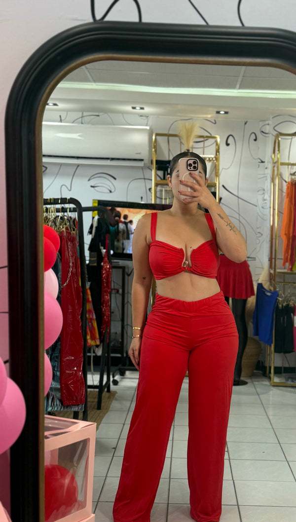 Colombian set rojo One size