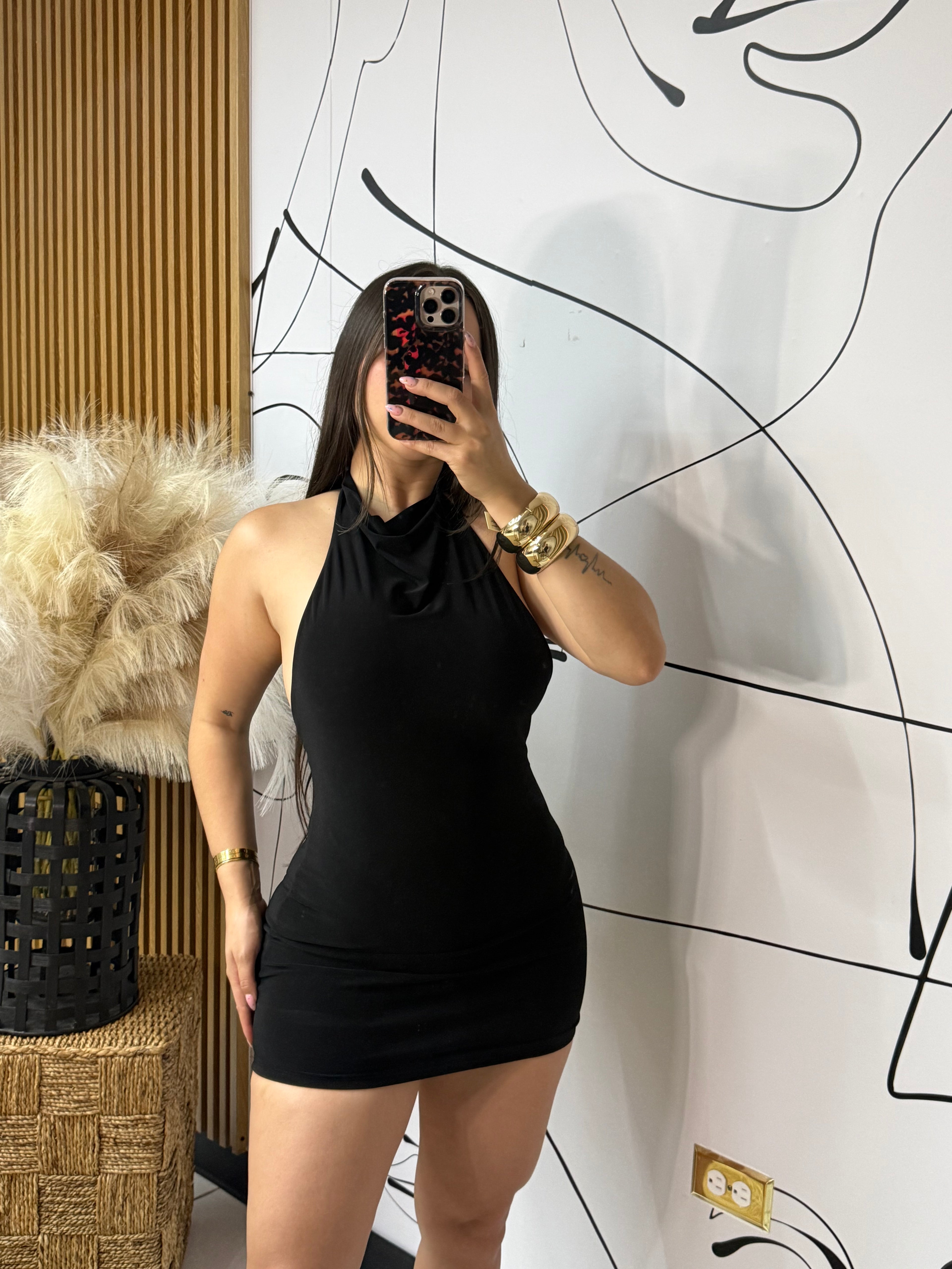 Mini dress espalda abierta