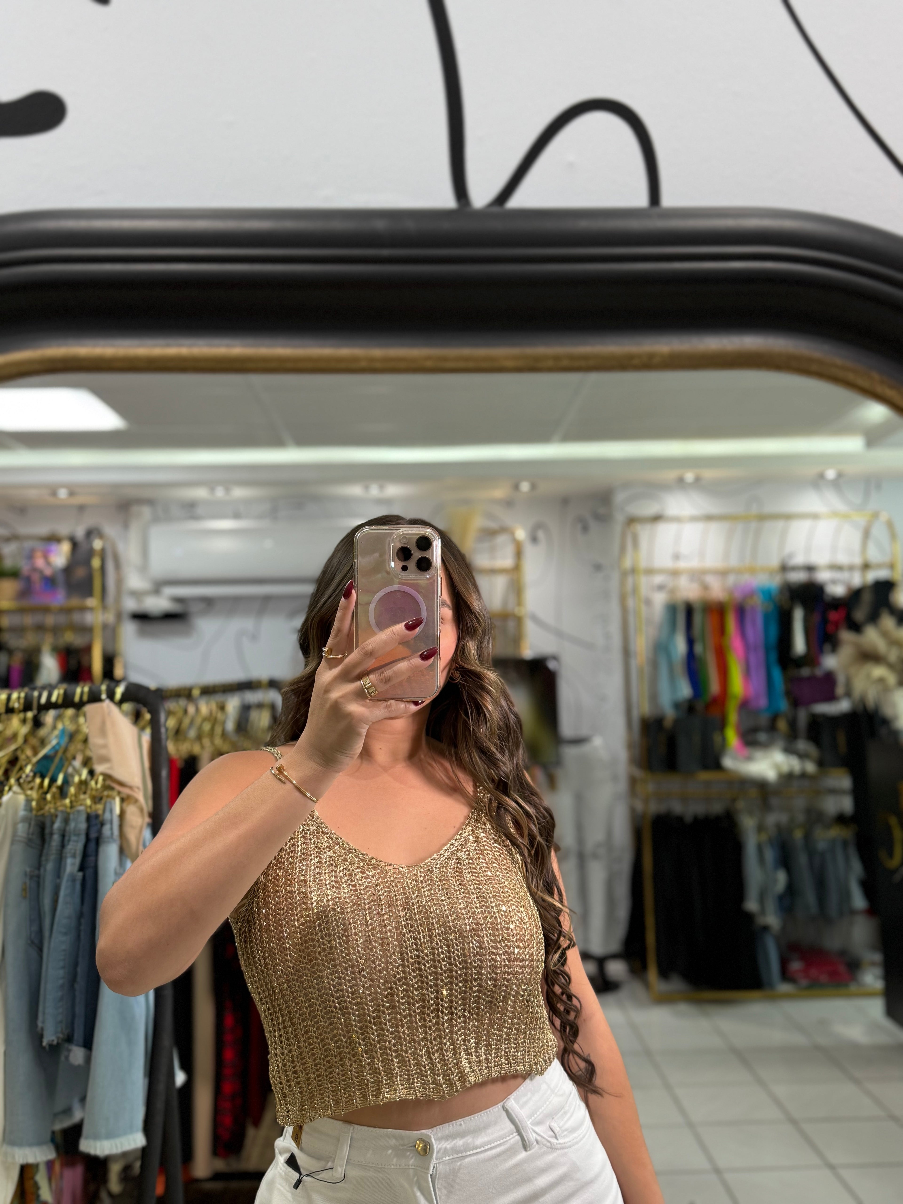 Alana gold top