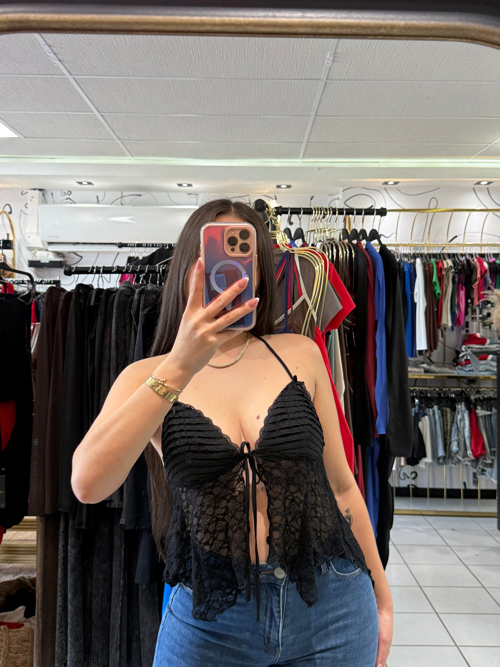 Lace crop top