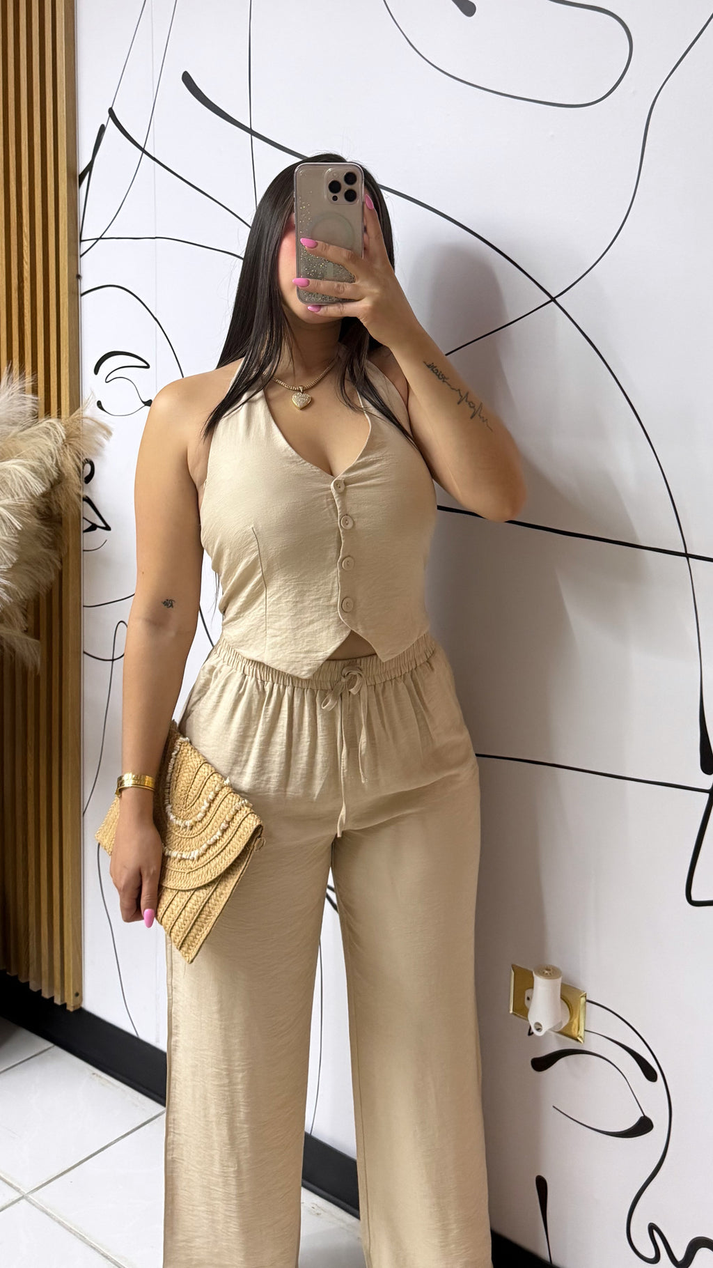 Lino beige set