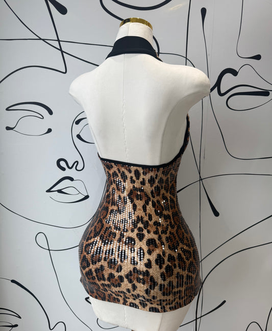 Mini dress Leopard