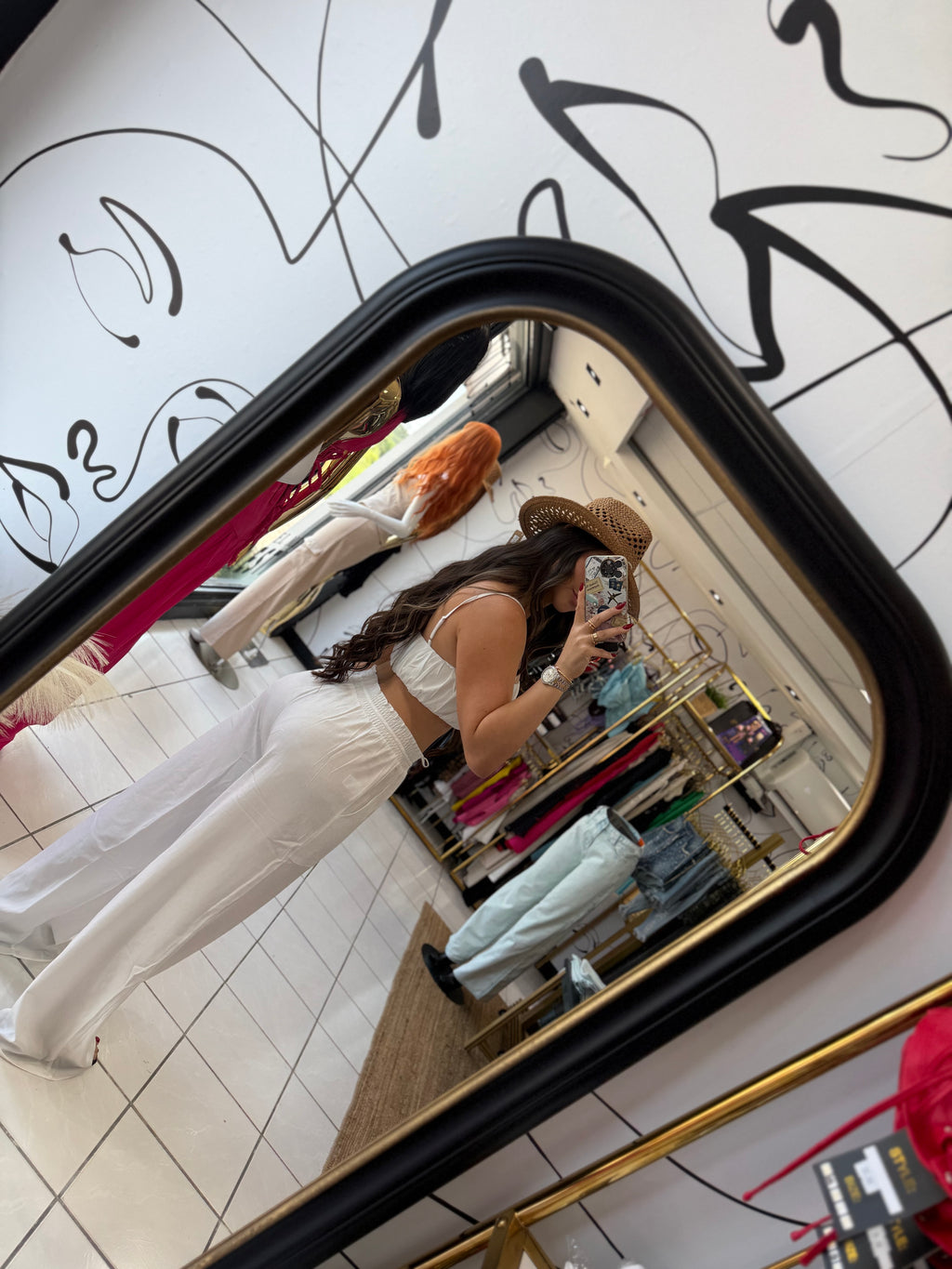 White linón set