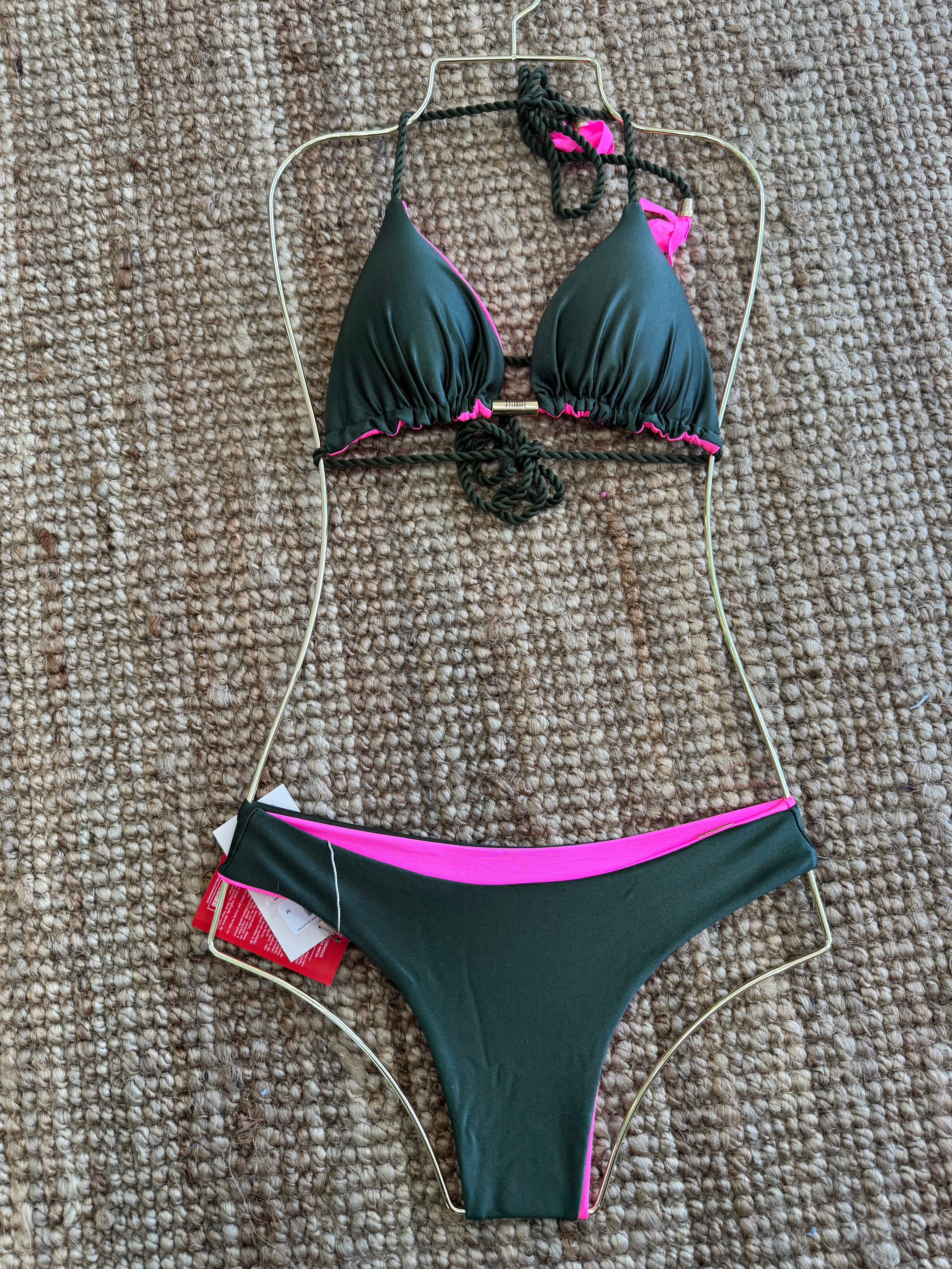 Reversible verde y rosa