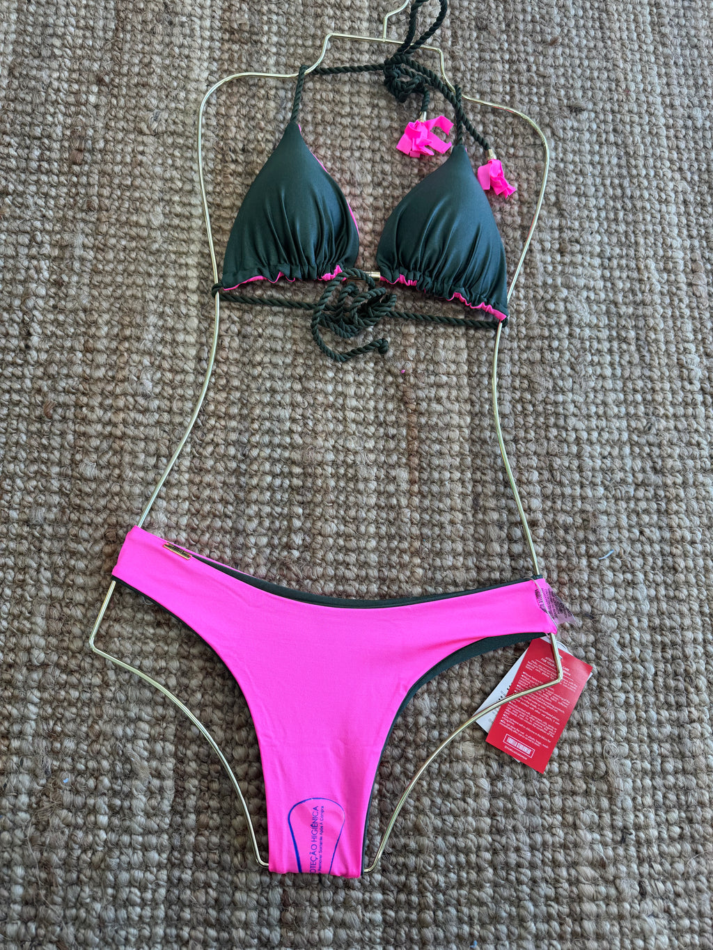 Reversible verde y rosa