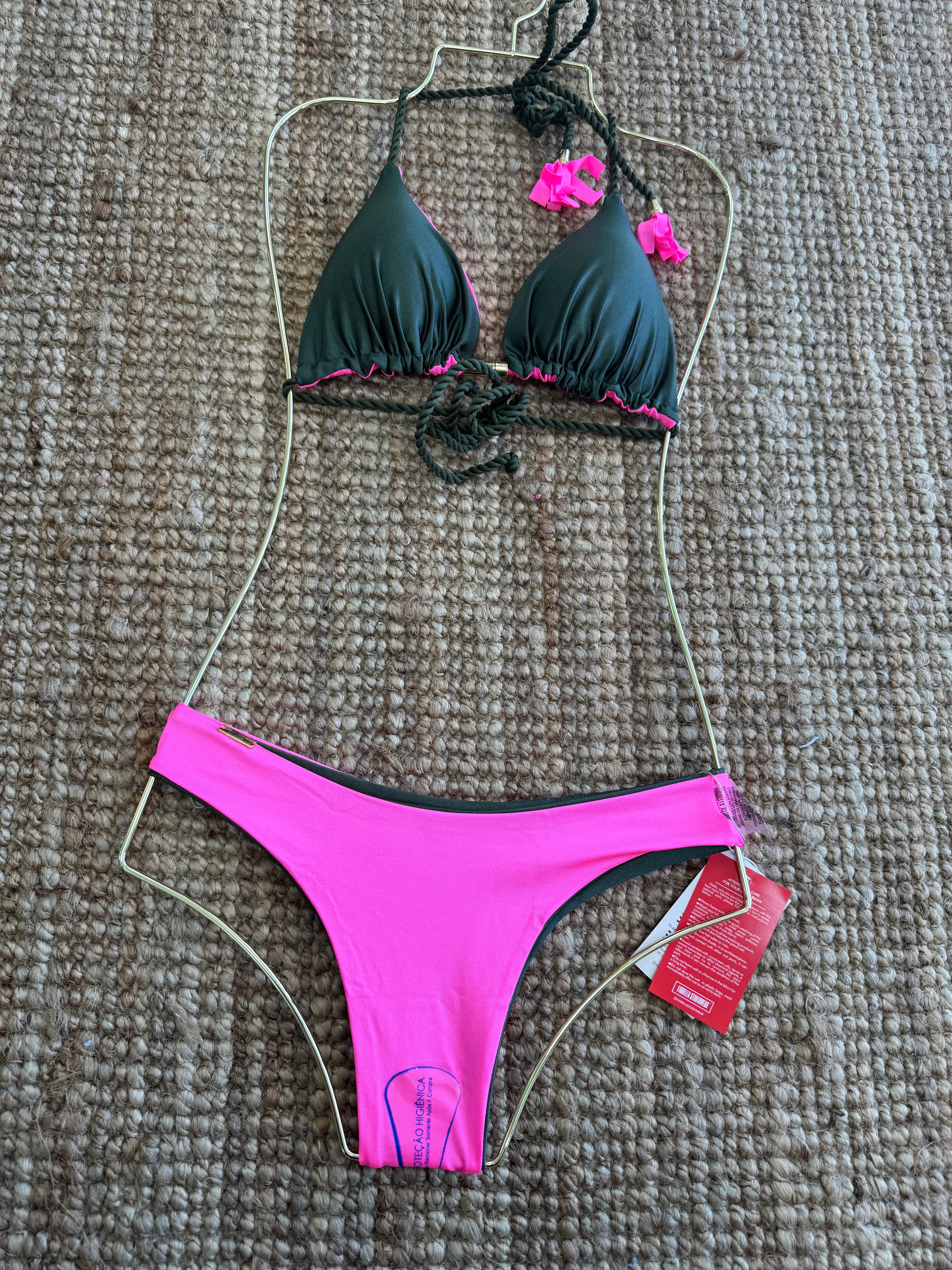 Reversible verde y rosa