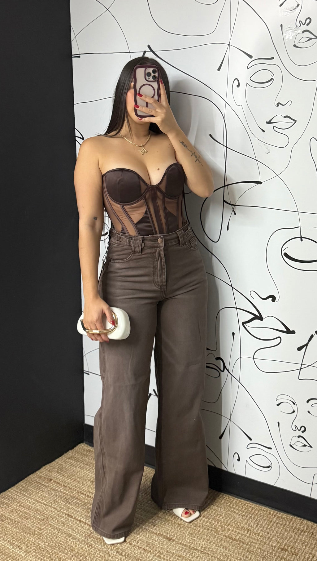 Denim viral ajustable Brown