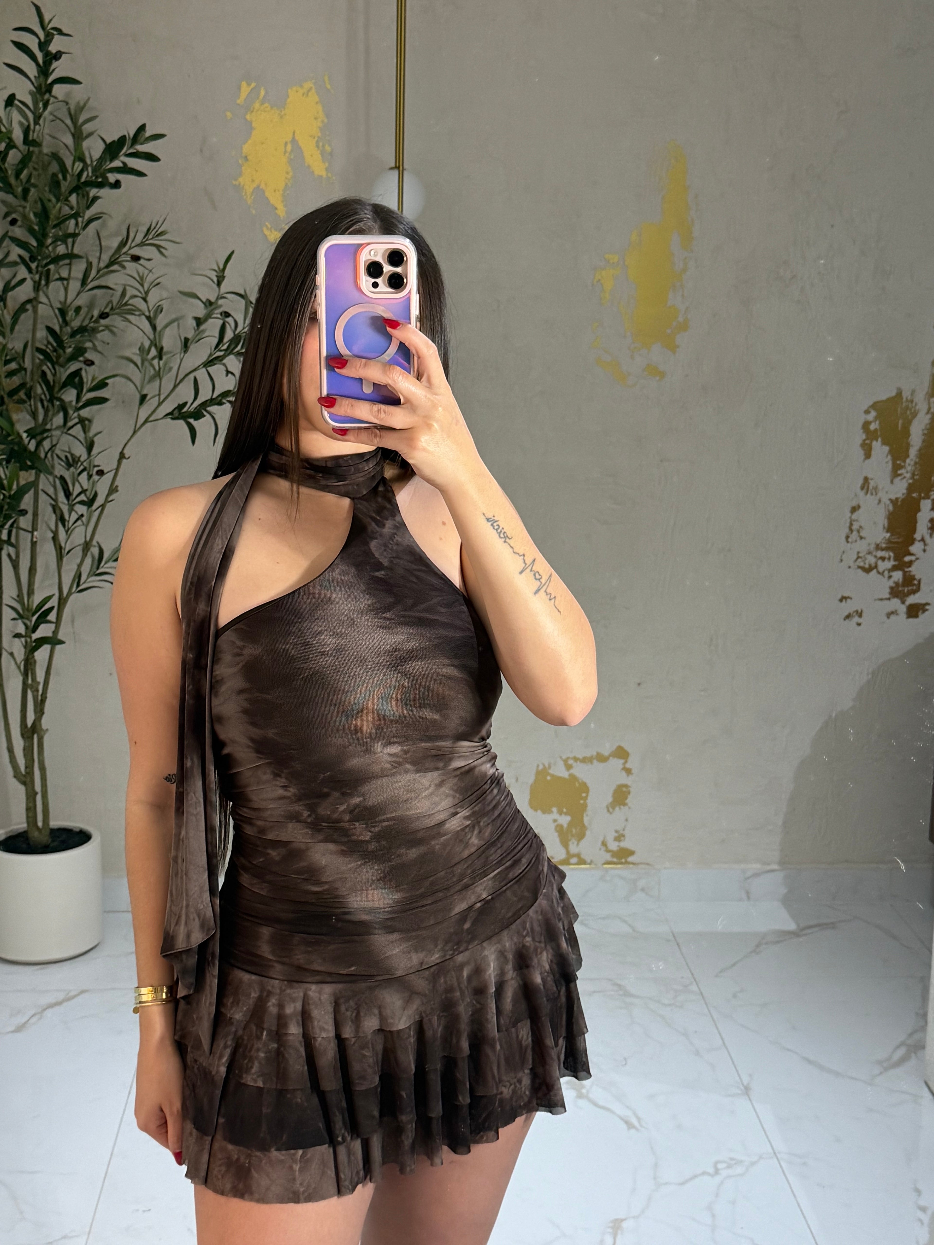 Mable brown dress