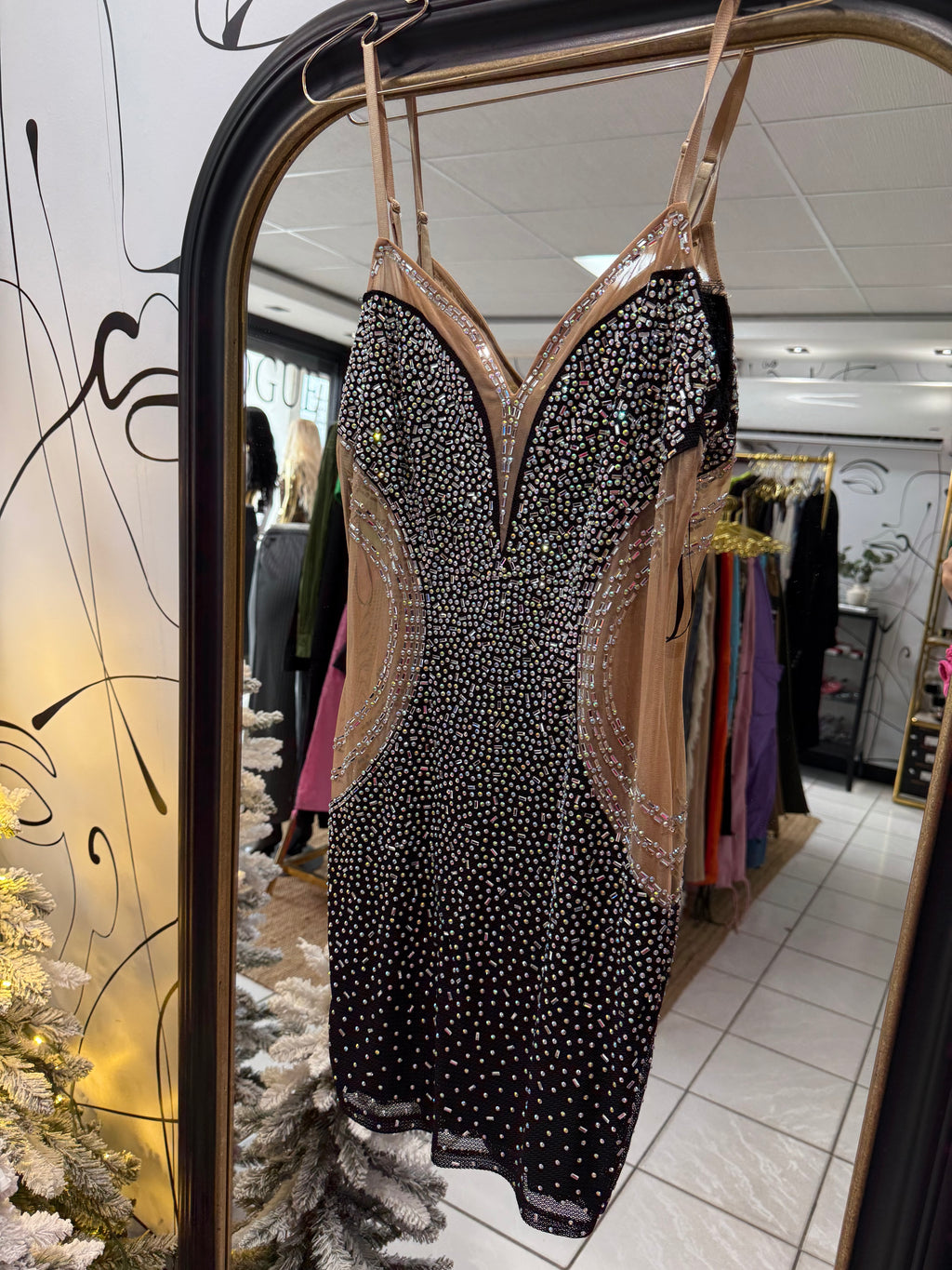 Rhinestone Black dress