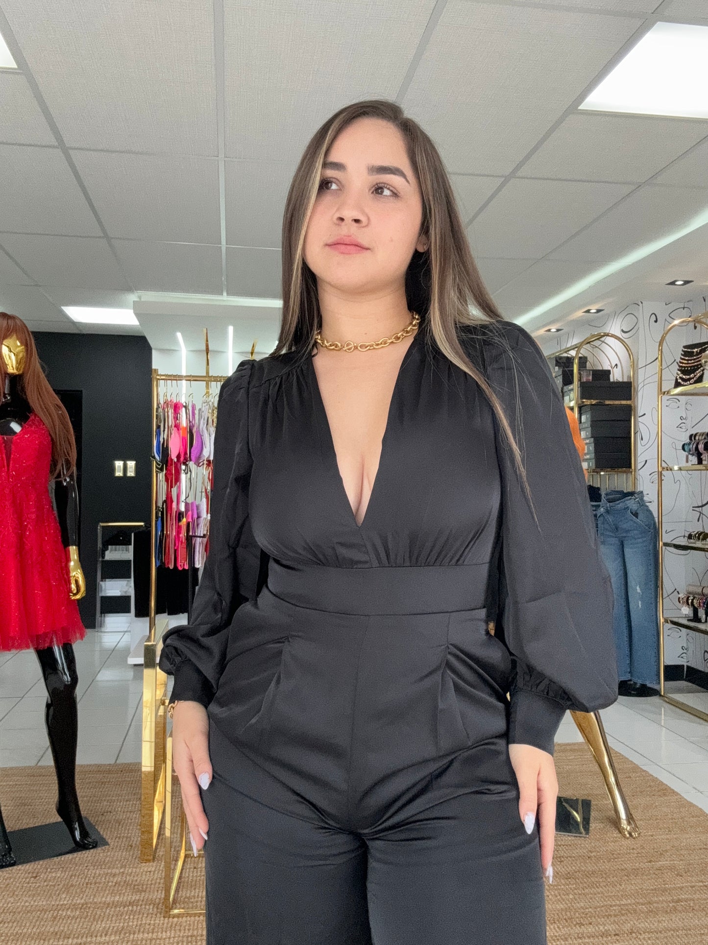 Miri satin jumpsuit