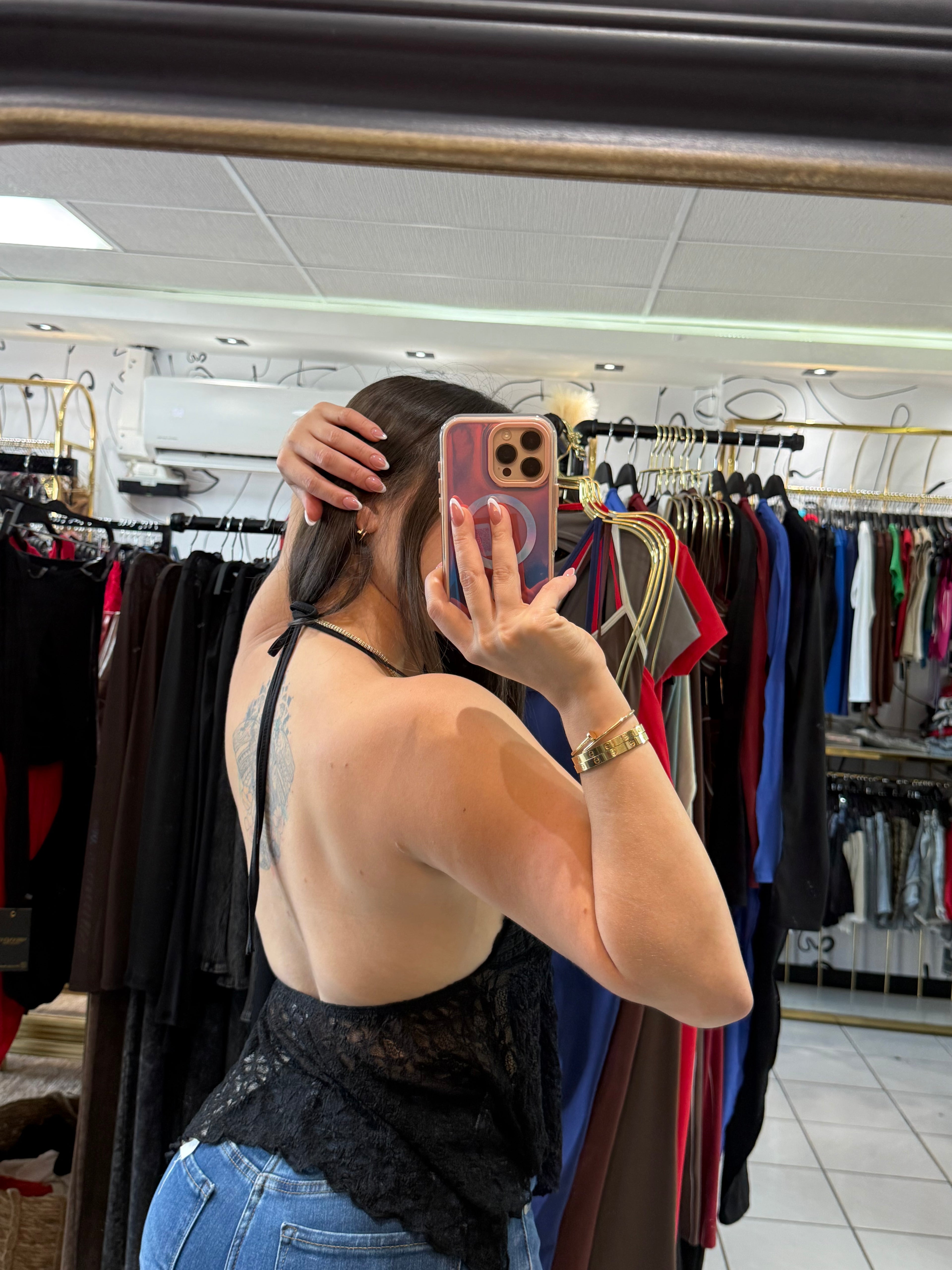 Lace crop top