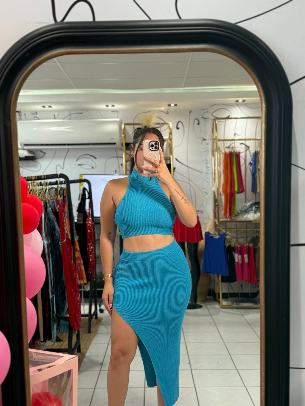 Blue skirt Comfy set