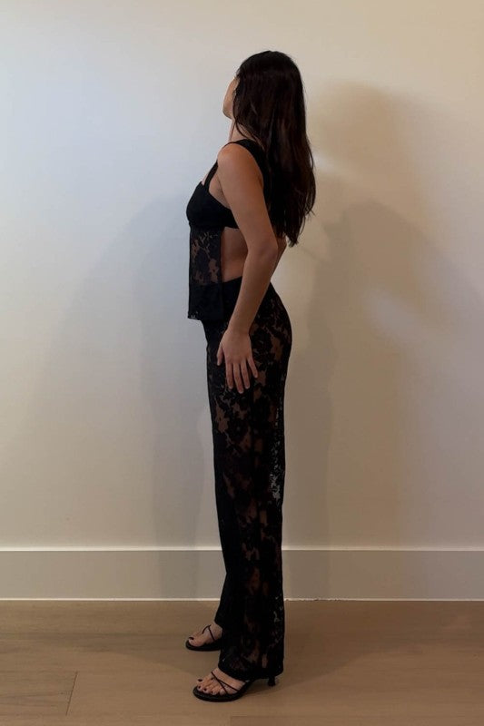 Lace black set (No incluye panty)
