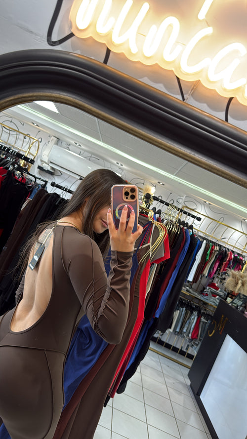 Brown jumpsuit MC