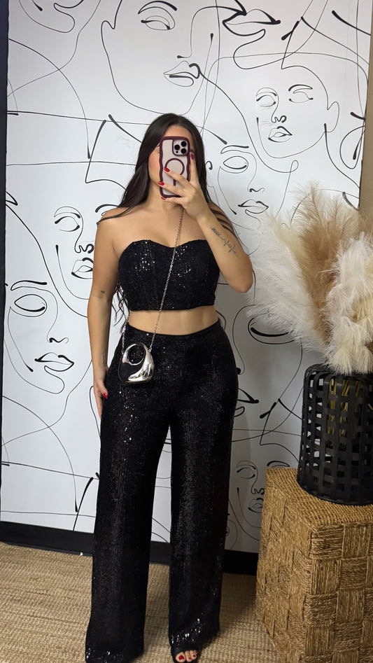 Set Glitter Tube y palazo