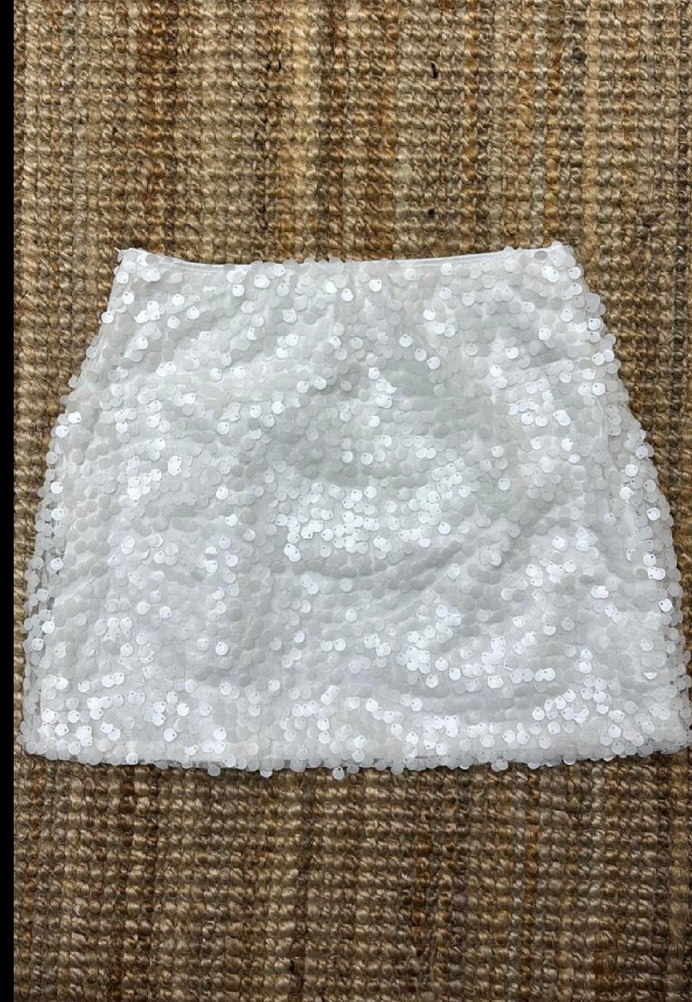 Sequin skirt blanca