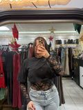 Lacy top negro