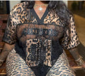 Leopard over size top