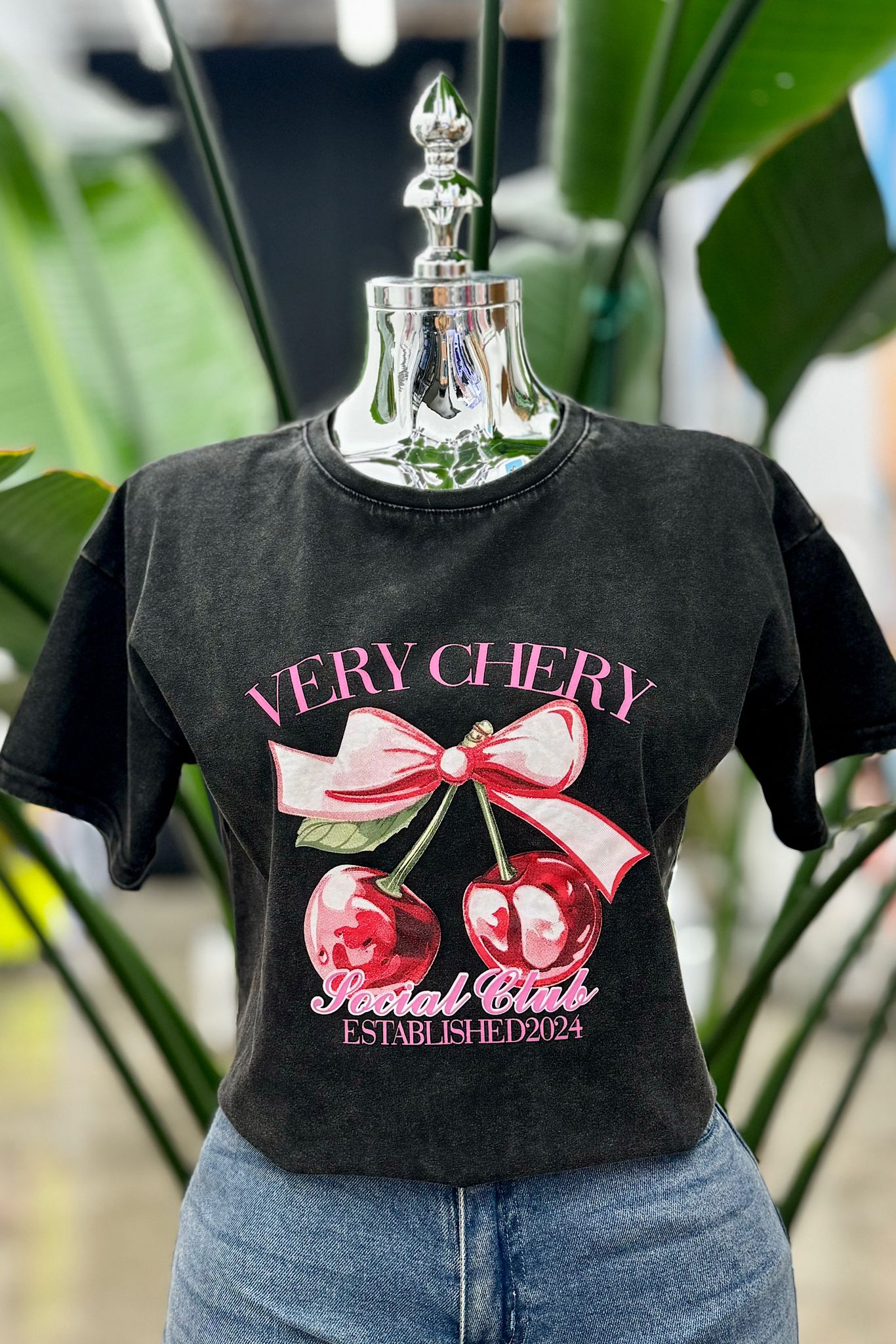 Cherry over size top