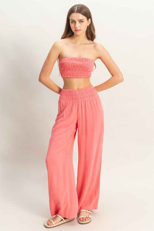 Pink linen set