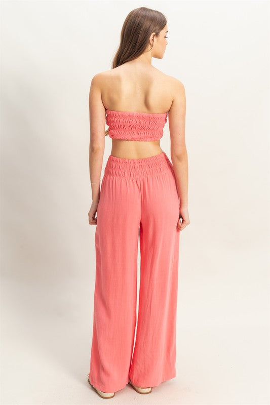 Pink linen set