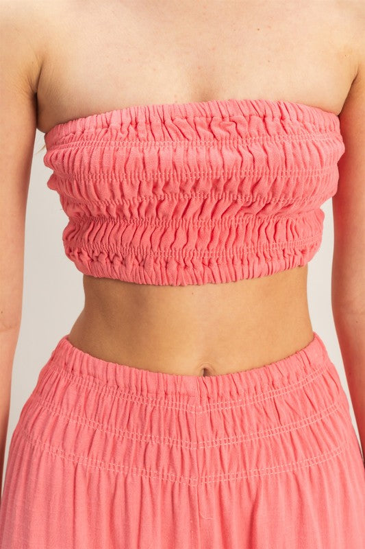 Pink linen set